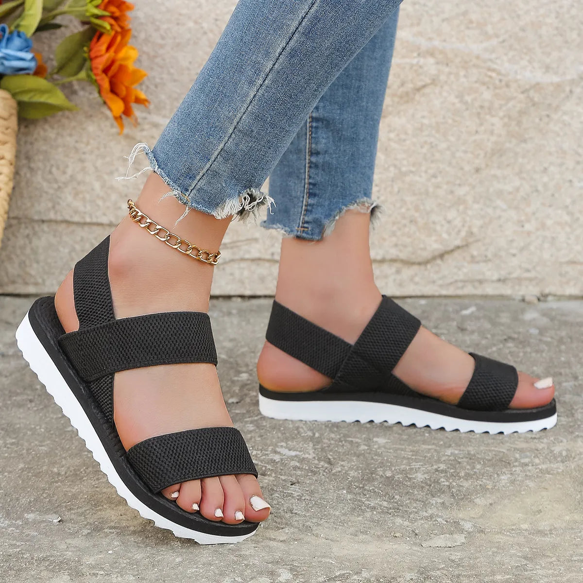 Stretchband Sandalen